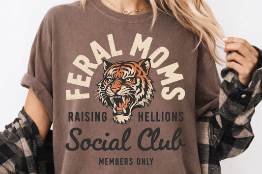 FERAL MOMS SOCIAL CLUB T-SHIRT